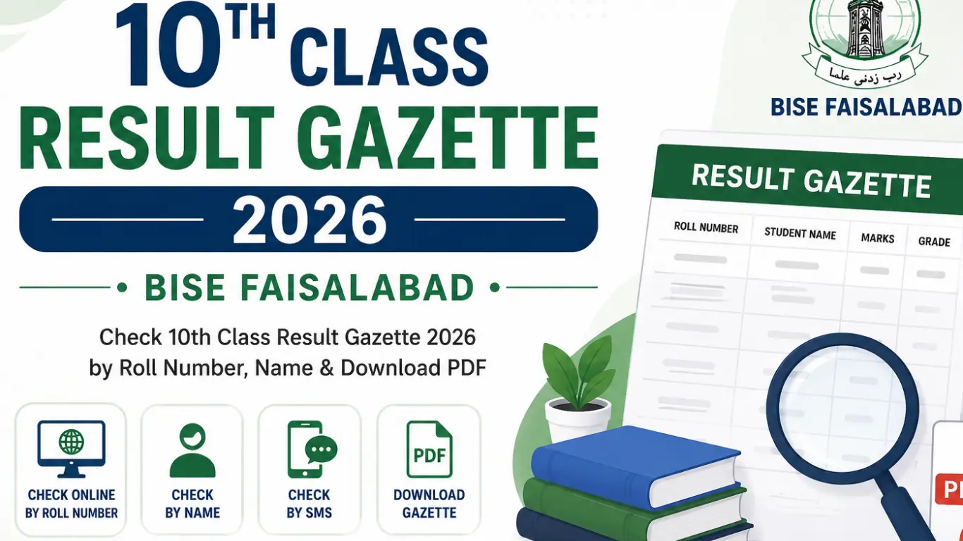 10th Class Result Gazette 2026 BISE Faisalabad
