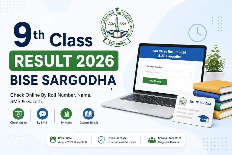 9th Class Result 2026 BISE Sargodha