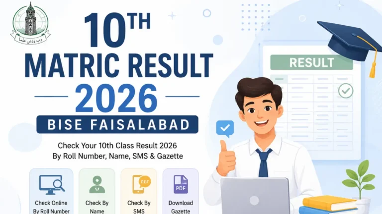 10th Matric Result 2026 BISE Faisalabad