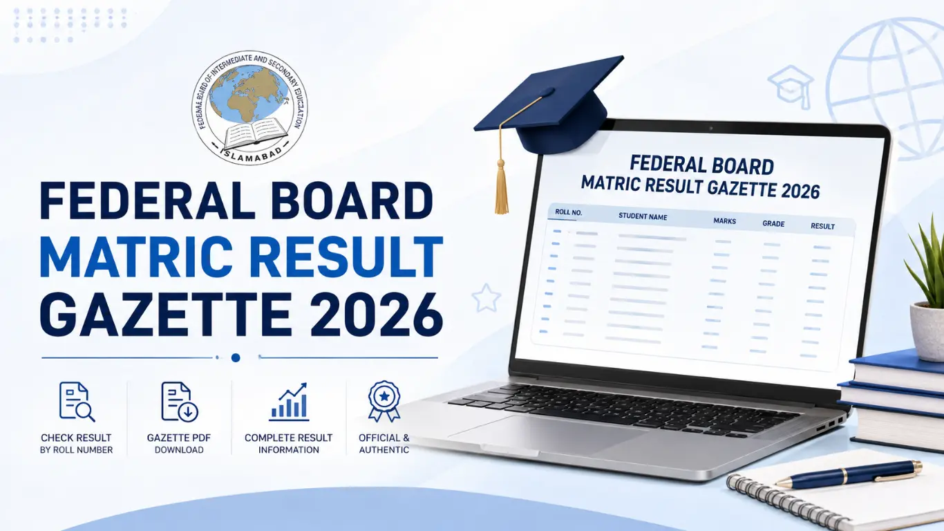 Federal Board Matric Result Gazette 2026