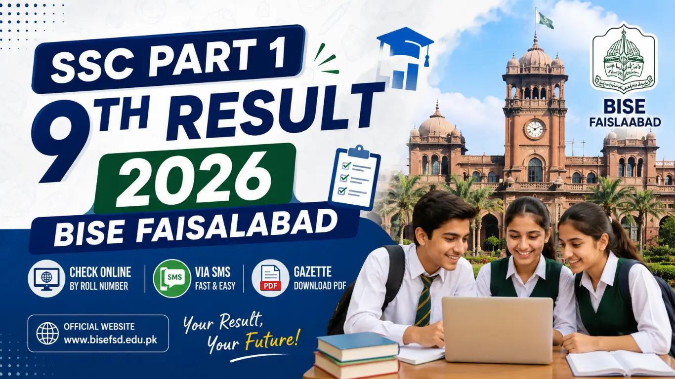 SSC Part 1 9th Result 2026 BISE Faisalabad
